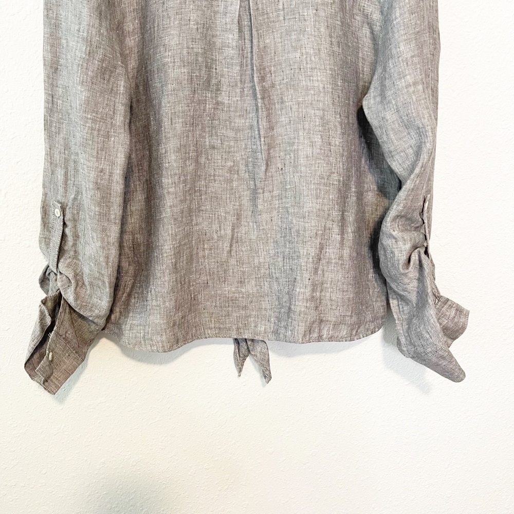 Saks Fifth Avenue Linen Long Sleeve Button Shirt - Picture 5 of 10